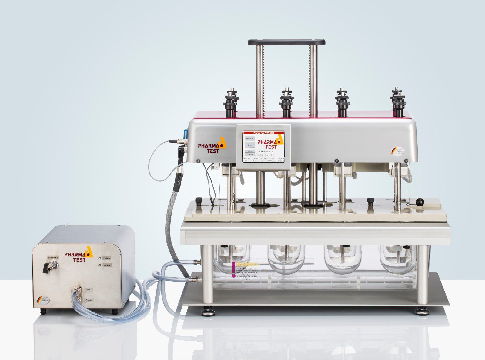 PTWS 820D The compact, 8-station tablet dissolution testing instrument.