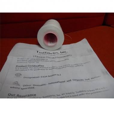 Testfabrics #43548, ASTM D434 Thread Polyester Cotton core thread, 6000yd/cone