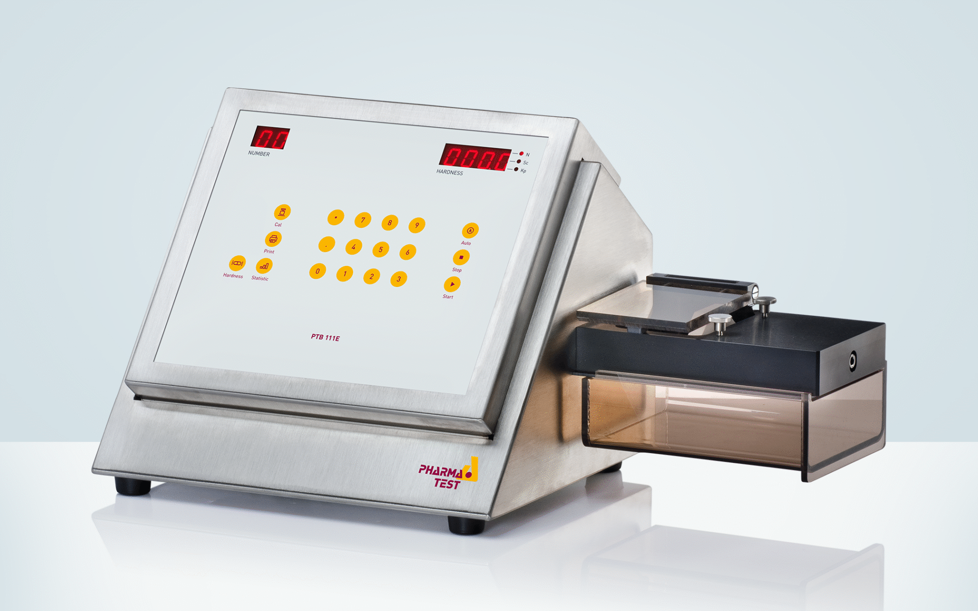 PTB 111EP PTB 111EP manual tablet hardness testing instrument with integrated printer available in different hardness ranges